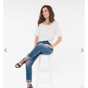 NWOT - Cotton-Blend Slub Elbow-Sleeve Tee, Size 1 (US Medium)